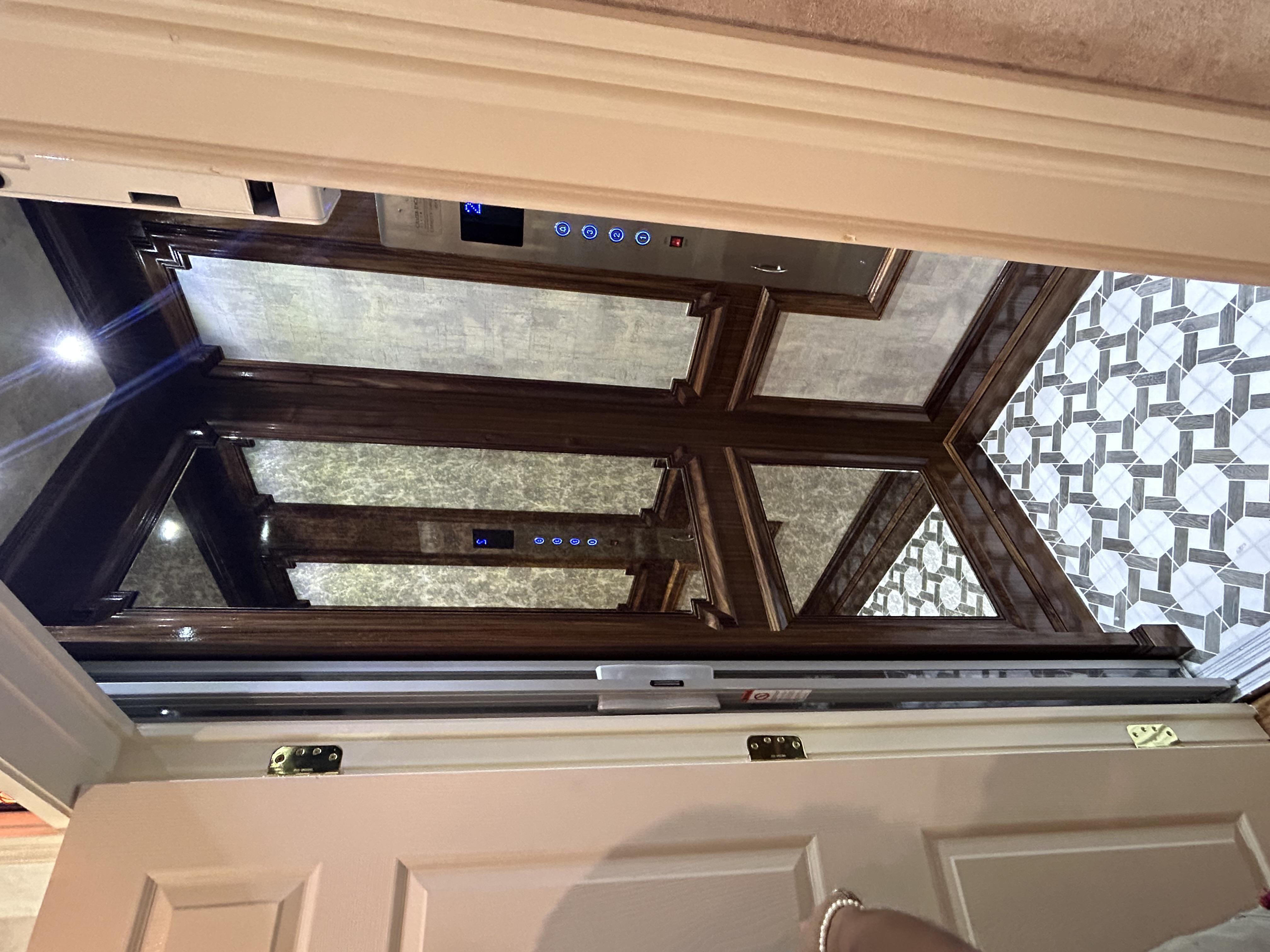 Grey Swirl Antique Mirror