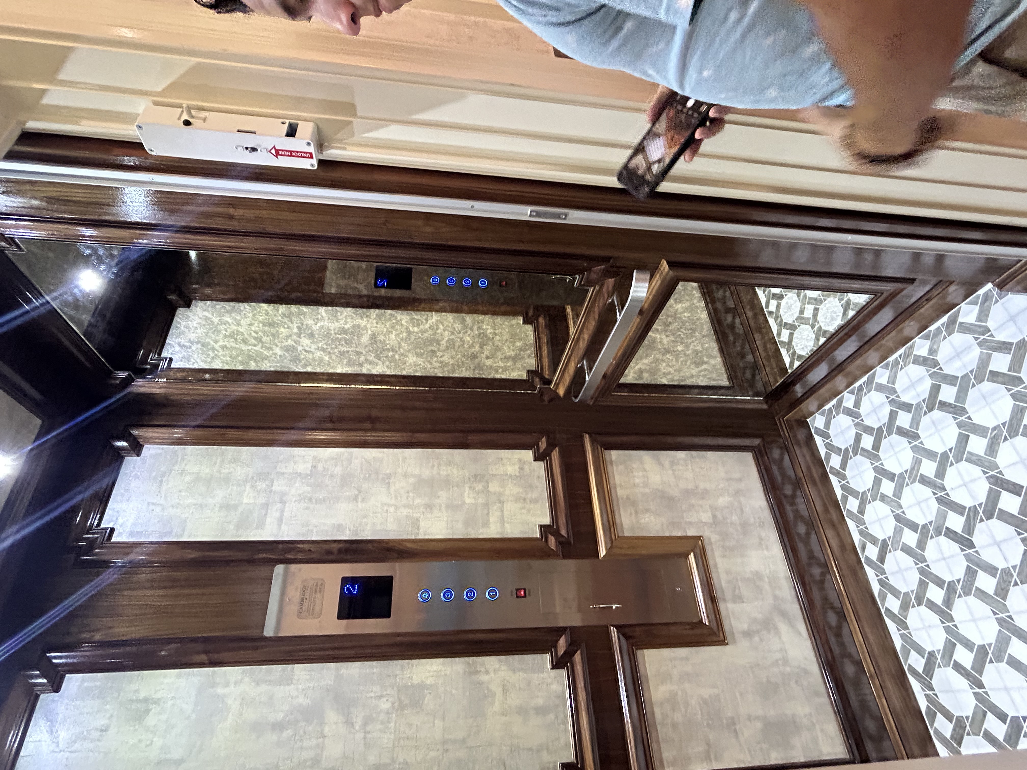 Grey Swirl Antique Mirror